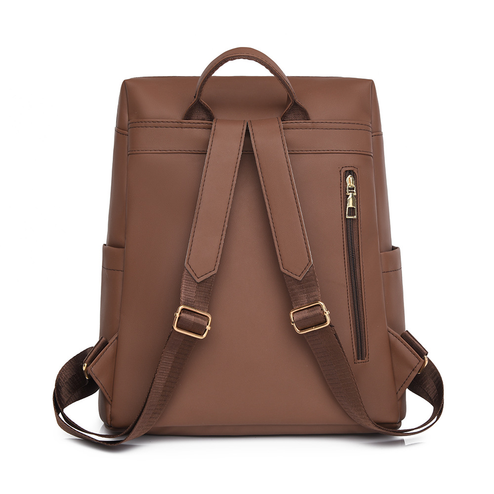 Mochila de gran capacidad para mujer 2024 nueva moda retro señoras mochila de viaje casual cuero suave para estudiantes universitarios