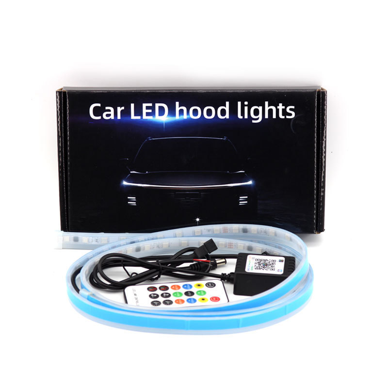 Lámpara de atmósfera colorida para cubierta de nariz de automóvil Lámpara de viaje diurna LED modificada barra de guía de luz superbrillante Lámpara de viaje diurna