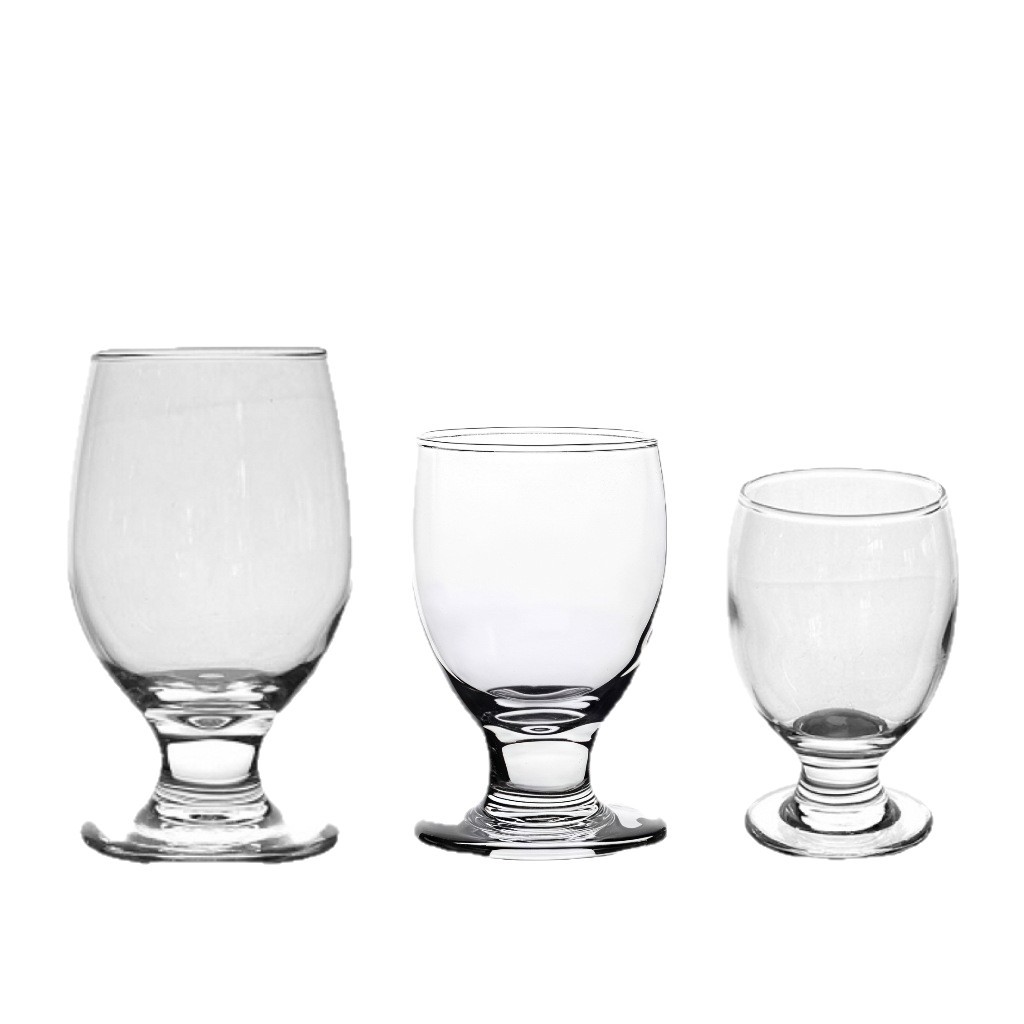 Tazas de vino creativas, tazas de vino de pies bajos, tazas de jugo, tazas de bebida multifuncionales, tazas de vidrio, logotipo al por mayor