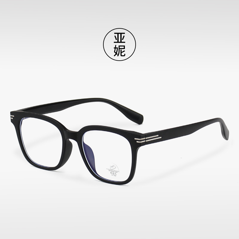 M3851大框方形时尚素颜商务防蓝光镜框高级感tr90眼镜架现货批发