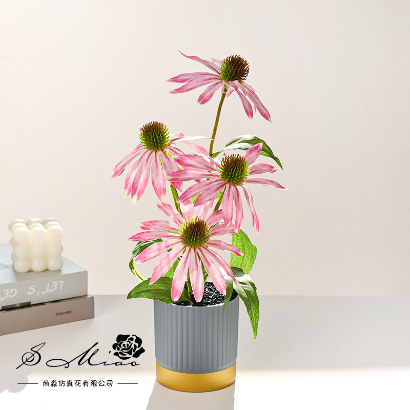 Simulación de flores sensación de pinza bonsai decoración creativa fábrica directa de plantas verdes artificiales flores falsas imitación de maceta
