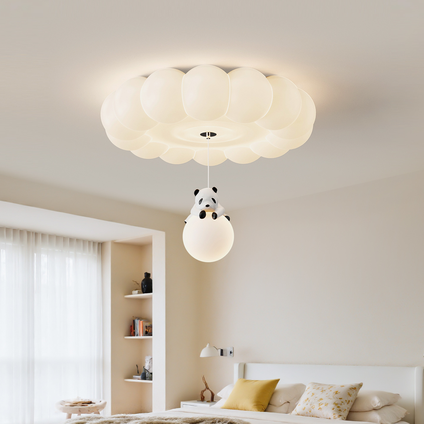 Luz de techo del dormitorio francés de viento crema 2026 nuevo moderno dormitorio principal luz de techo estudio Zhongshan lámpara 412L