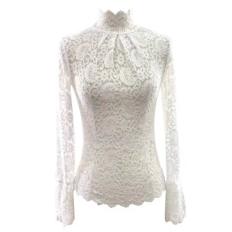 Demi-season silk megaphone, high collar