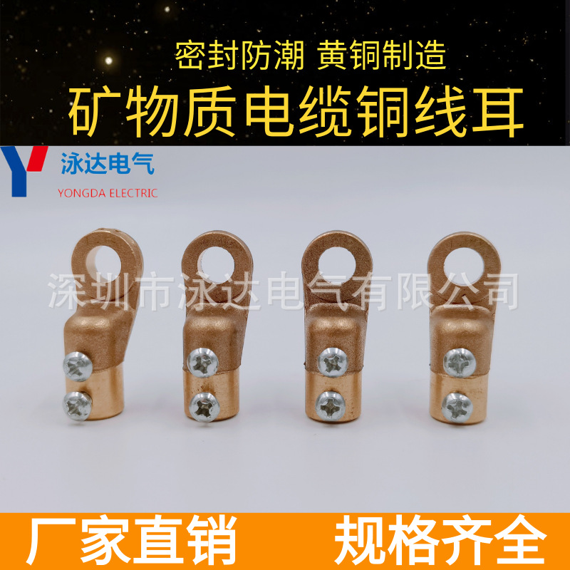 矿物质电缆接线端子BTTZ铜线耳十只BTTZ线鼻子矿物质铜线耳16mm