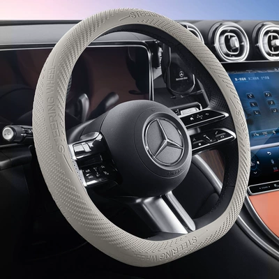 Dust-Proof Anti-Sweat Ice-Feel Handle Cover – Steering wheel cover - liquid-silicone-steering-wheel-cover-beige-one-piece-33-42
