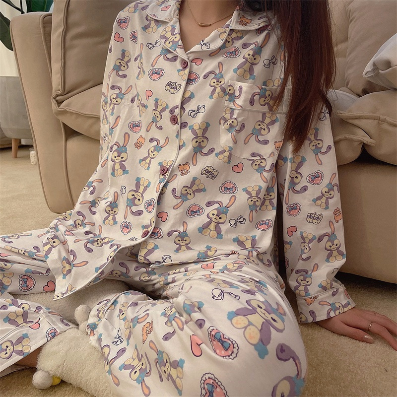 工場卸売りpyjamas日系アニメ布丁犬パジャマ女春秋綿長袖長ズボンカバー対外貿易|undefined