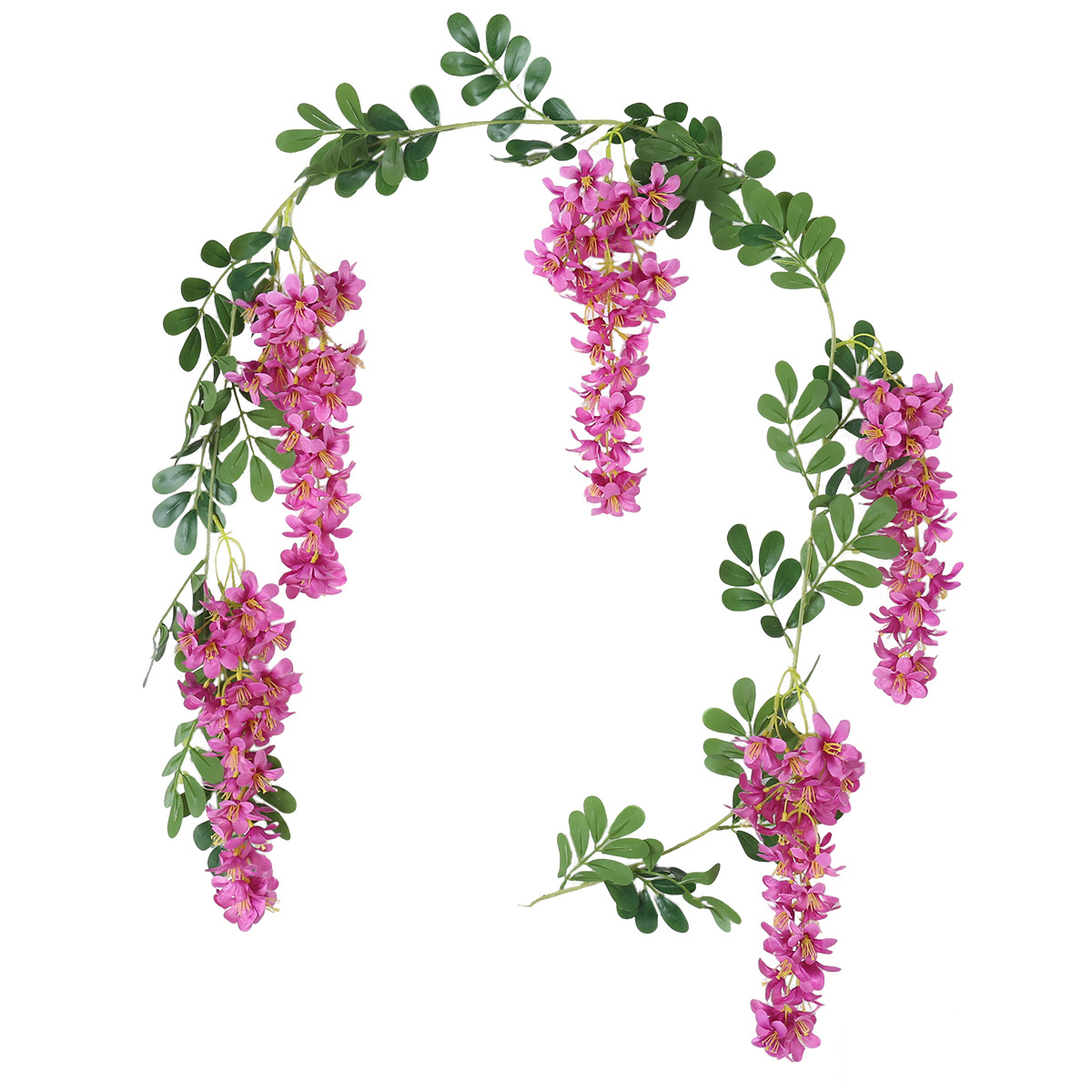 Simulación transfronteriza de flores de primavera de vinas arco de boda decoración de plantas paisajismo hojas verdes falso sauce simulación ramas de frijol