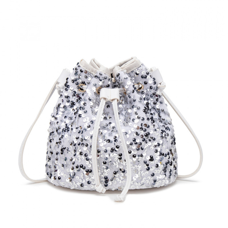 Bolso de moda de sequilla en línea 2025 otoño nuevo estilo versátil bolso de hombro mochila coreano bolso de cubo