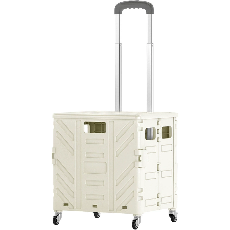 Folding handheld cart, storage system, luggage trailer, capacious suitcase