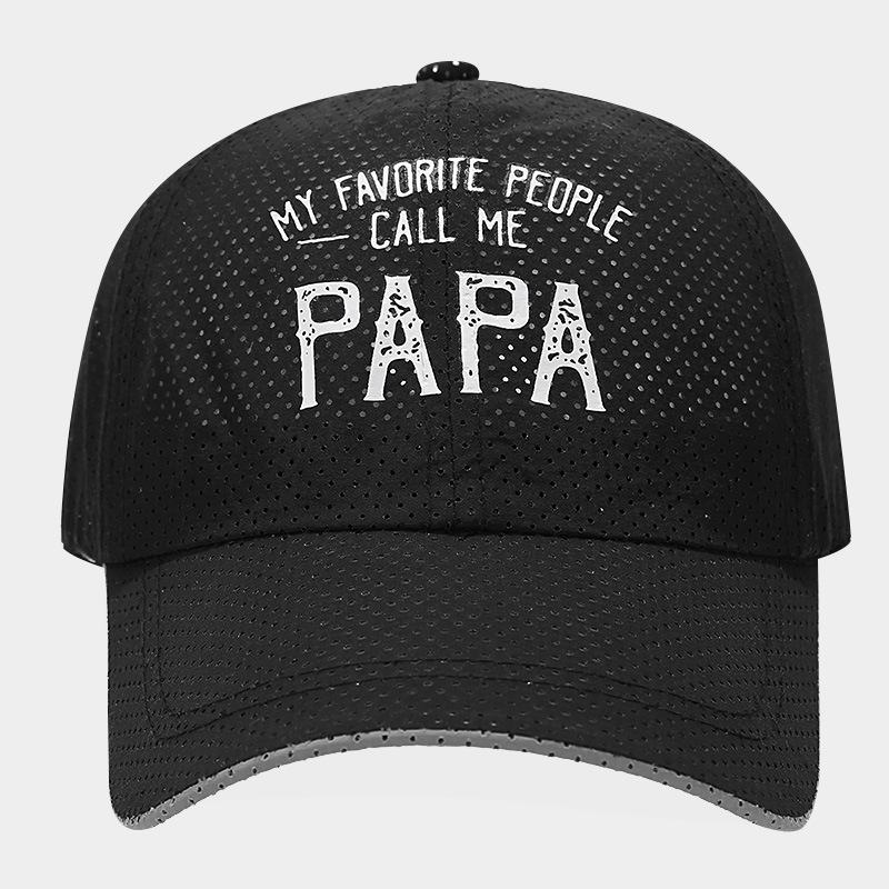 Papá al aire libre respirable malla sombrero de béisbol rápido secado letras retro sombrero de protección solar sombrero de primavera y verano sombrero deportivo