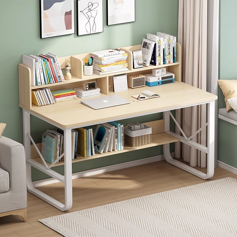Escritorio estantería computadora integrada mesa de oficina chica dormitorio casa simple escuela primaria y secundaria estudiante escritura mesa de estudio y silla
