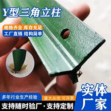 加厚三角实心立柱围栏立柱牛栏柱铁网塑料网固定桩铁杆子围栏立柱