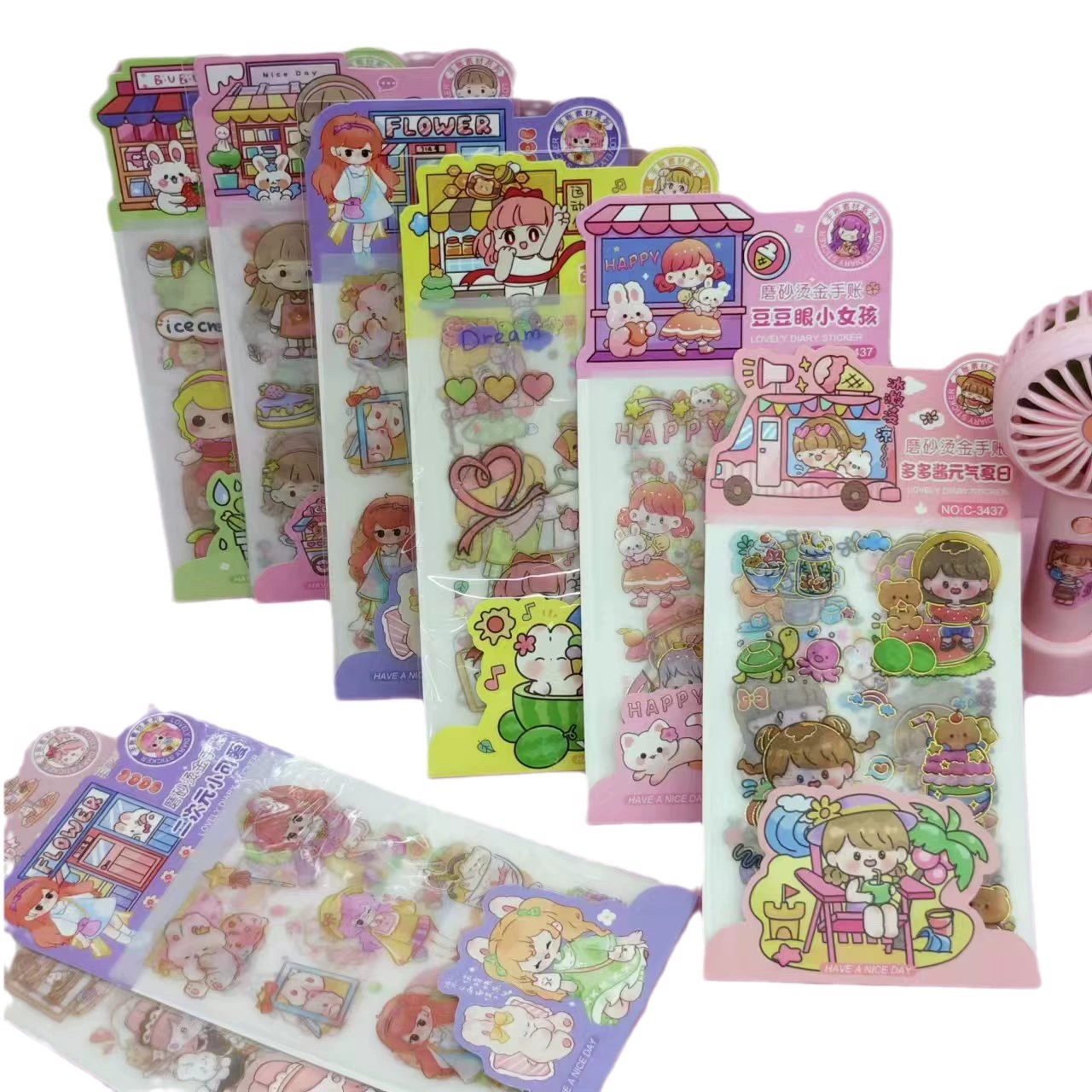 Matte sticker, cute cartoon bracelet, scheduler