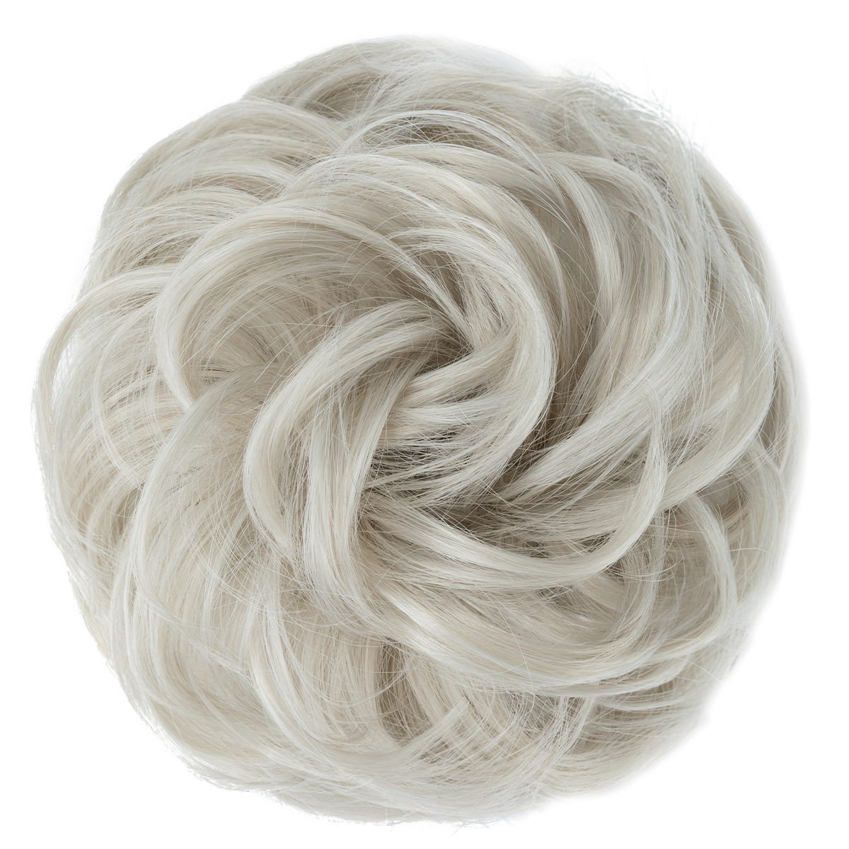 Moño de Cabello Sintético para Mujer de Fibra de Alta Temperatura, Efecto Natural