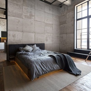 Industrial wind villa interior wall decoration cement board fair-faced concrete hole board background wall board