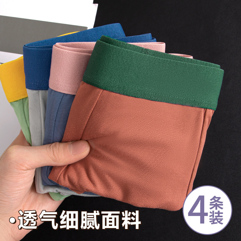 Pantalones interiores de hombre otoño y invierno hombre respirable entrepierna explosión de estilo cómodo de tamaño grande quads simple respirable corto de ángulo plano cabeza al por mayor