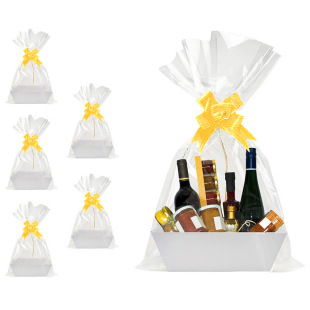 Paper Trapezoidal Gift Basket with Handle Firm Tray Paper Storage Box for Wedding and Other Gifts