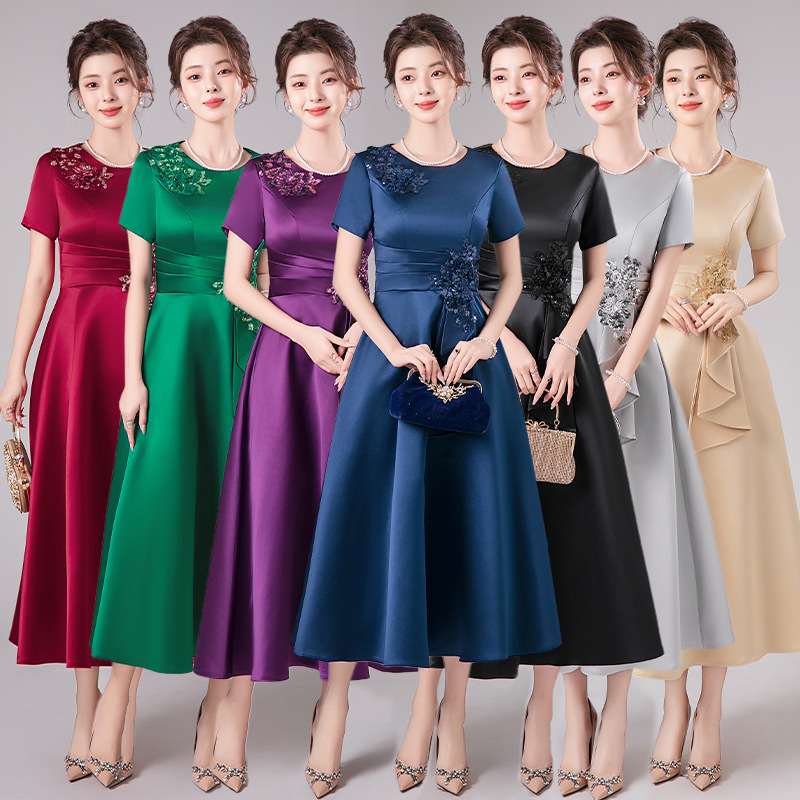 Evening Dress for Women 2026 New Style Elegant and Fashionable Mother-In-Law Dress for Wedding Banquet and Wedding Attendance Mid-Length Dress Evening Dress for Women 2026 New Style Elegant and Fashionable Mother-In-Law Dress for Wedding Banquet and Wedding Attendance Mid-Length Dress