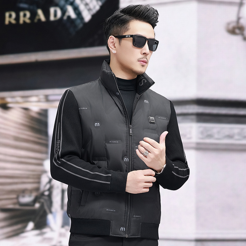 Short trend fashionable knitted down jacket