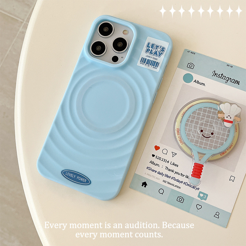 Capa protetora magnética para tênis de mesa Apple 16PRO com suporte para airbag e desenho animado criativo para iPhone12_voghion.com