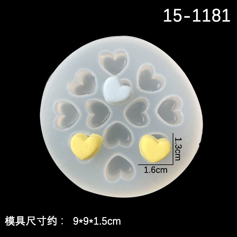 Tridimensional Pequeño amor Día de San Valentín pastel de chocolate decoración ritmo seco en forma de corazón fondant herramienta para hornear molde de silicona