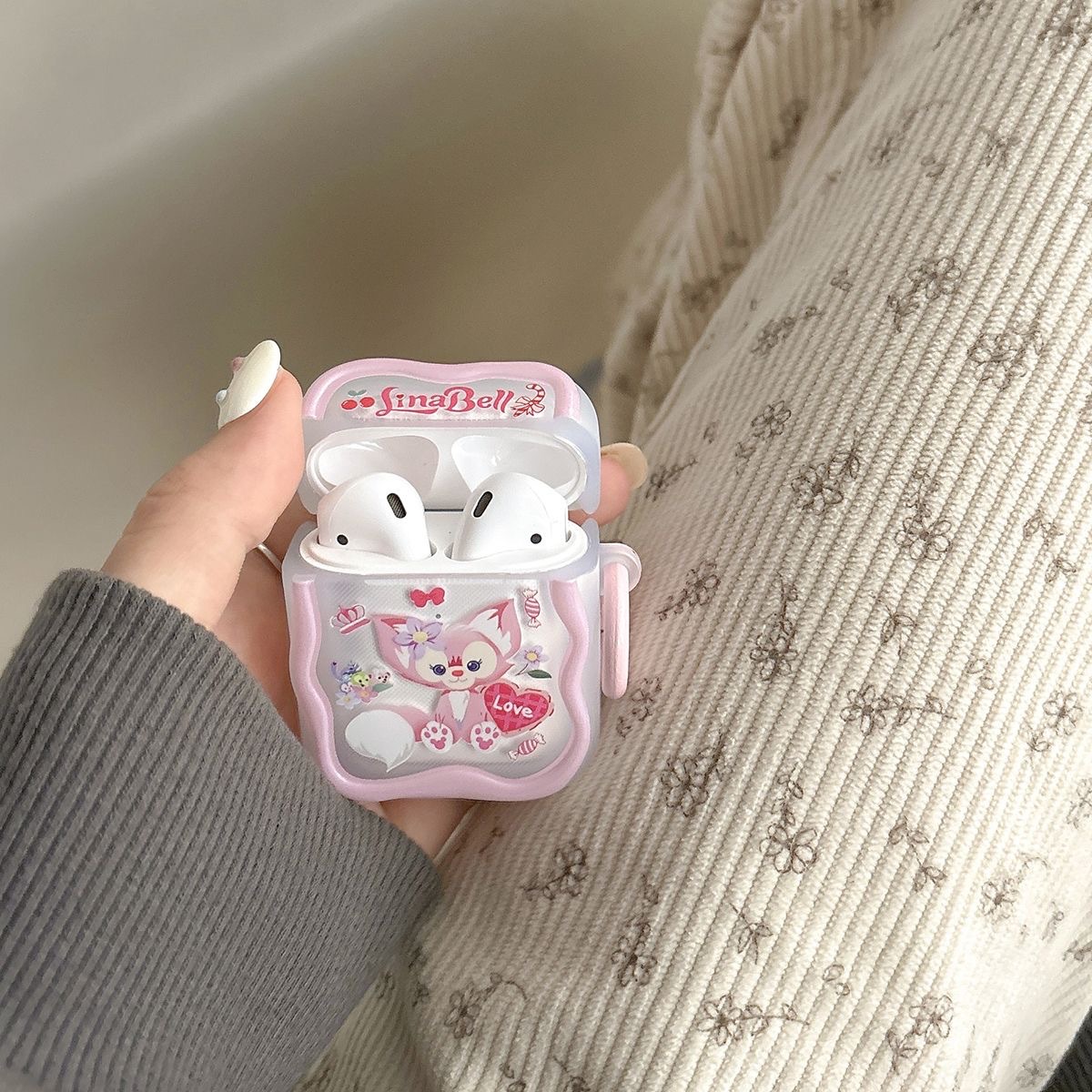 Ins adorable caricatura Bell para Apple auriculares AirPods 4 auriculares bluetooth pro3 cubierta
