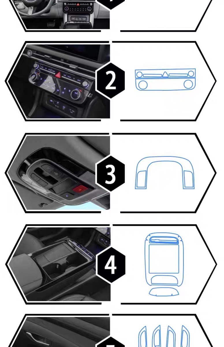 Suitable for 25 Modern Tucson L Tucson Central Air Conditioning Interior Protection Film Tpu Navigation Screen Film Decoration
