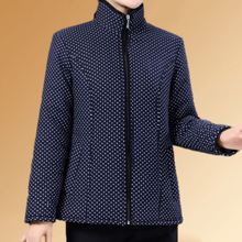 妈妈装立领小棉袄中老年女装棉服老年人保暖外套秋冬短款轻薄棉衣