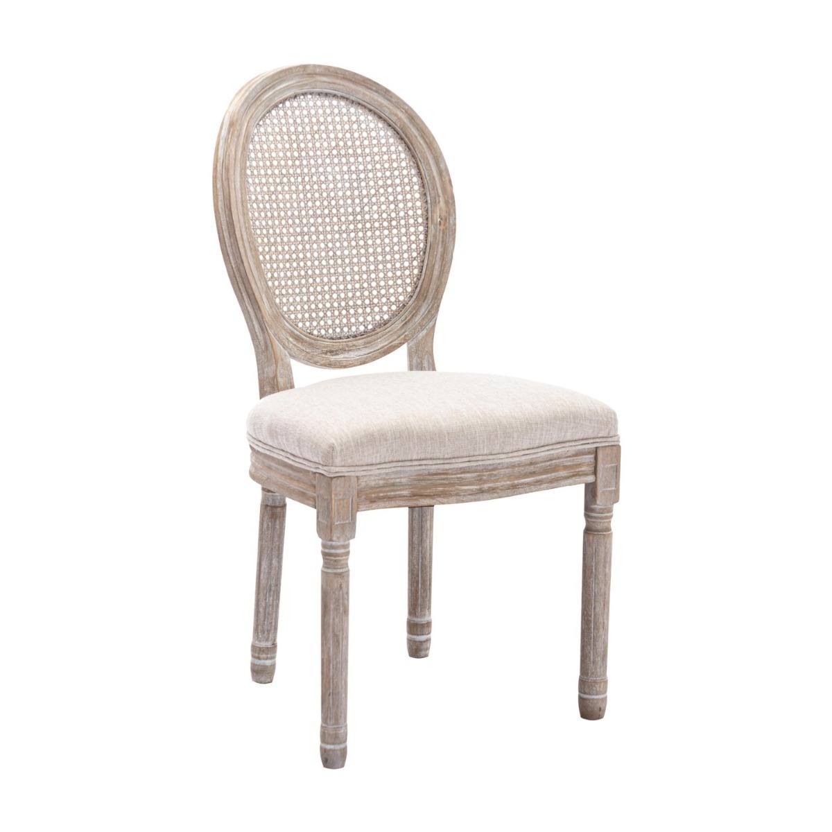 Silla de comedor de estilo crema de Amazon transfronteriza, cómoda silla de comedor con respaldo de algodón y lino, silla de comedor para el hogar, silla de madera maciza nórdica