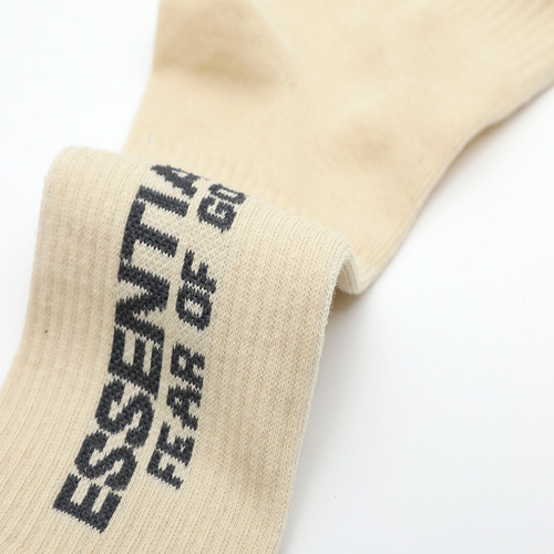 Casual cotton socks with letters FG trendy sports versatile men's and women's mid-tube solid color letters couple socks