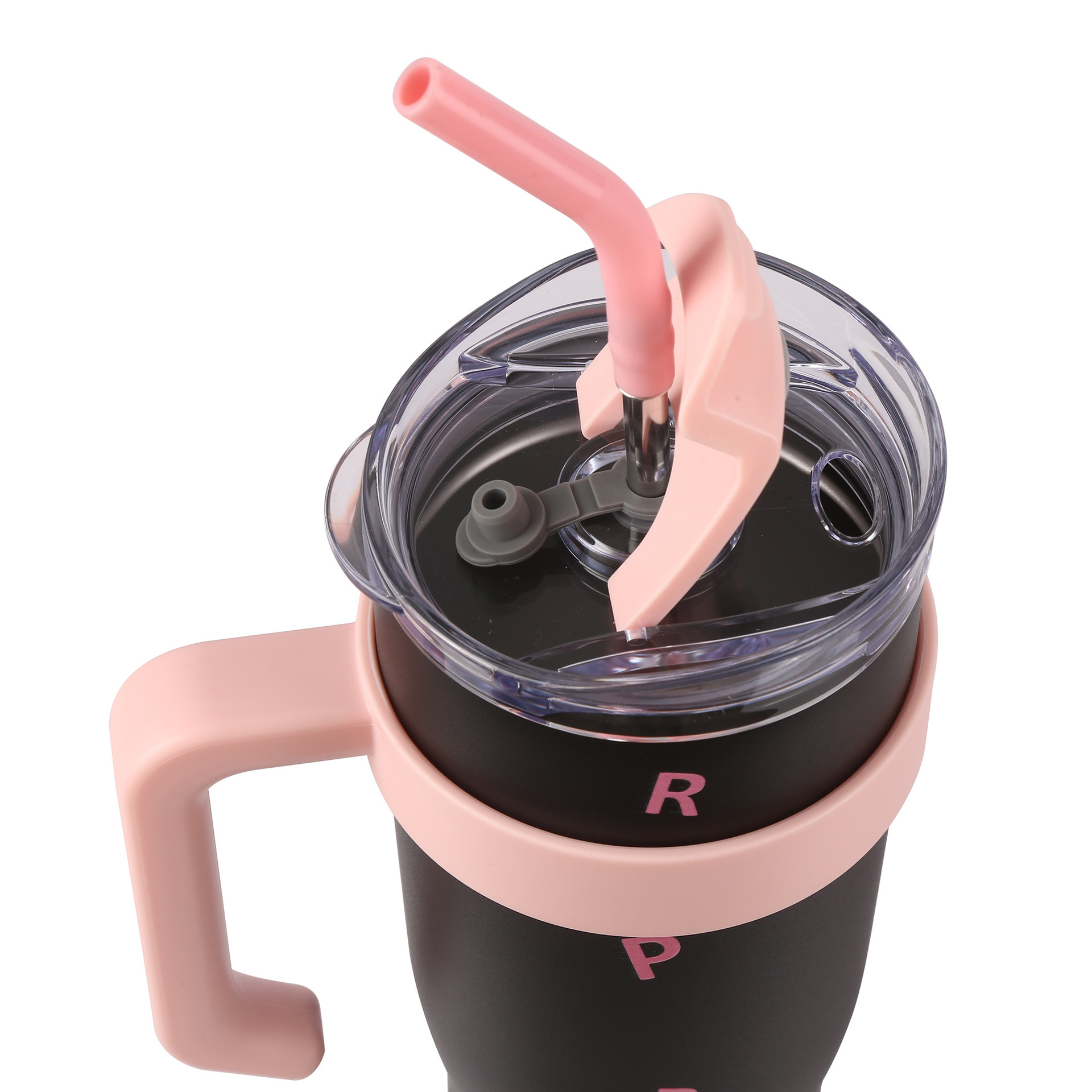 Nuevo 40oz taza de automóvil polvo negro taza de hielo 304 taza de aislamiento de acero inoxidable de gran capacidad taza de paja mac