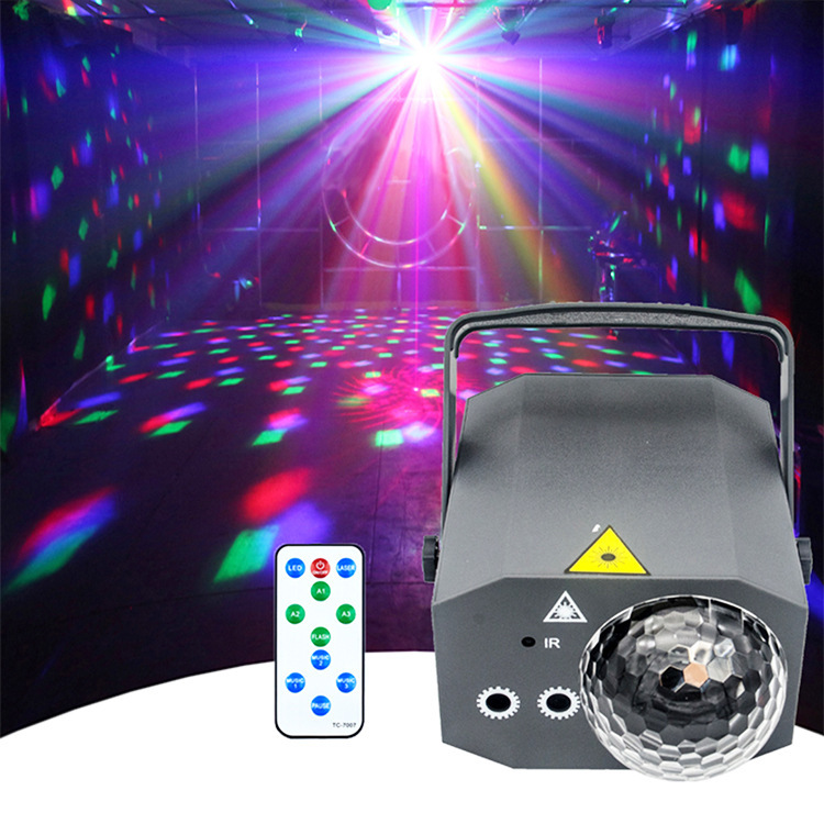 Cross-Border Remote Control Magic Ball Light, Bar Stage Laser Light, Led Pattern Light, Ktv Light, Laser Stage Atmosphere Light