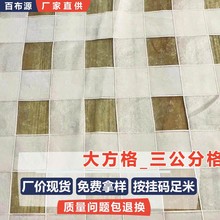 大方格三公分格欧根纱布料 GS002 蓬蓬裙衬衫手工纱提花格子面料