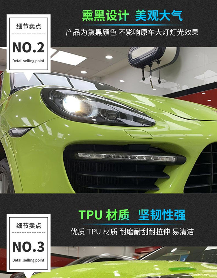Car Tpu Blackened Lamp Film Headlight Transparent Automatic Repair Protective Film Anti-Scratch Tph Taillight Color Changing Film