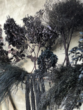 黑色系列干花材永生花真花暗黑神秘造景软装陈设diy配材工厂直发