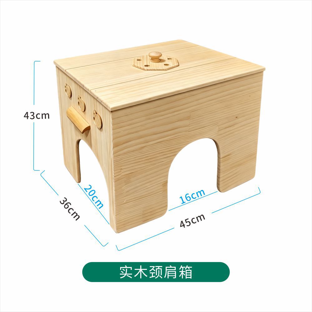 Wooden Moxibustion Box Adjustable Height Large Belly Shoulder Neck Moxa Stick Holder 6kg in use