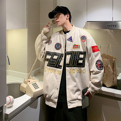 ヴィンテージ野球服oversizeアメリカレトロレーシング服ジャケット男性デザイン感小众刺繍ジャケット