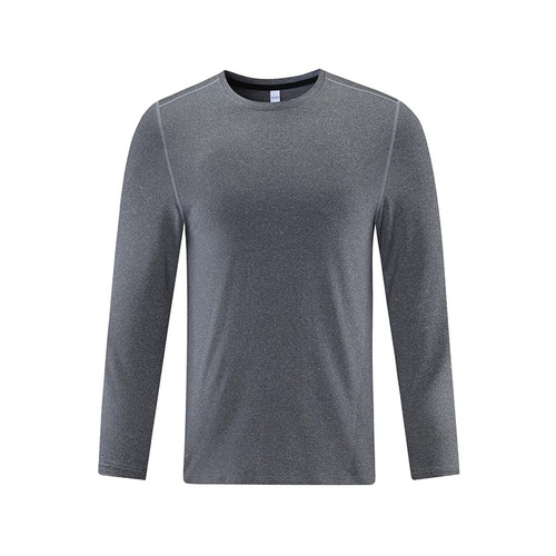 Spring and Autumn Long Sleeve Men's Sports T-shirt, Quick-drying Breathable Running Top, Fitness Apparel, European and American Amazon Training Shirt