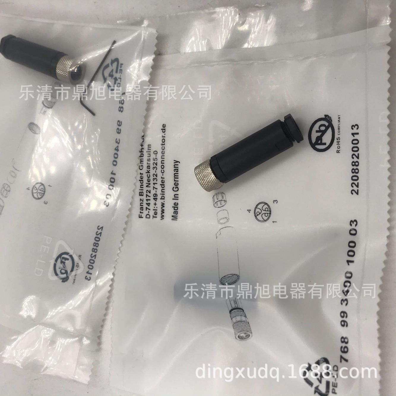 销售 适用各种接近开关的连接器768-99-3400-100-03实物图拍摄