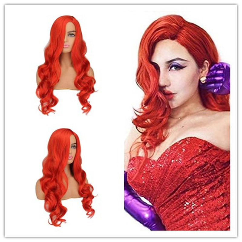 Silk Yi Teen Titans Starfire Game Anime Cos Starfire Wig Long Curly Hair Cosplay Wig