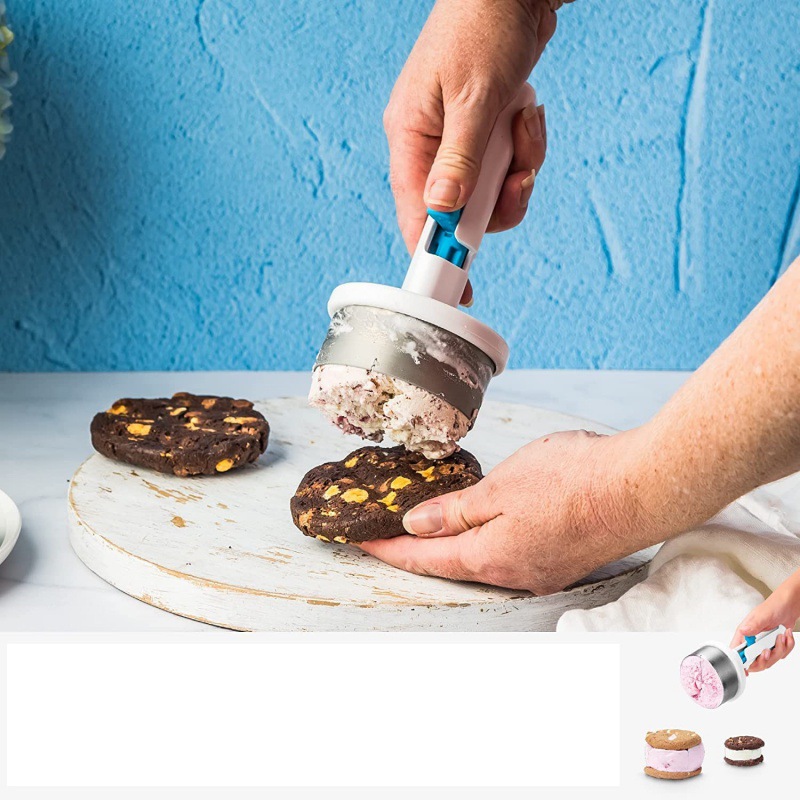 Dreamfarm Icepo Scoop|Maker For Sandwiches Rotating Spoon Ice Cream Scoop_voghion.com
