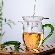 耐热玻璃公道杯茶漏套装加厚公杯茶海过滤网分茶器茶道配件