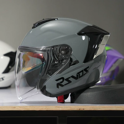 Motosiklet kaskı (dəbilqə) — Certified All-Season Safety Helmet - r05-vds-cement-gray-s-code