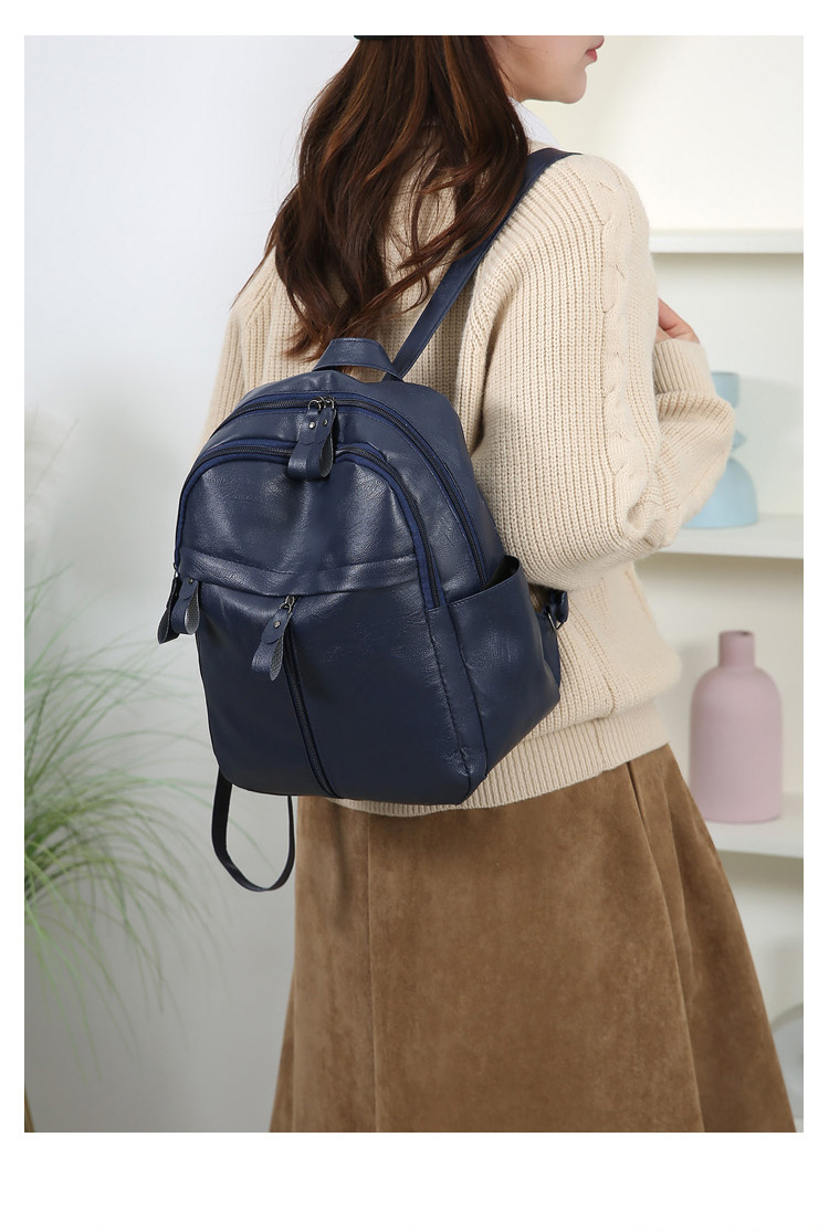 Koreanischer Doppelschultergurt Rucksack für Damen 2025 Neue Herbst- und Winterkollektion große Kapazität trendige Pendel- und Straßenrucksack modisch