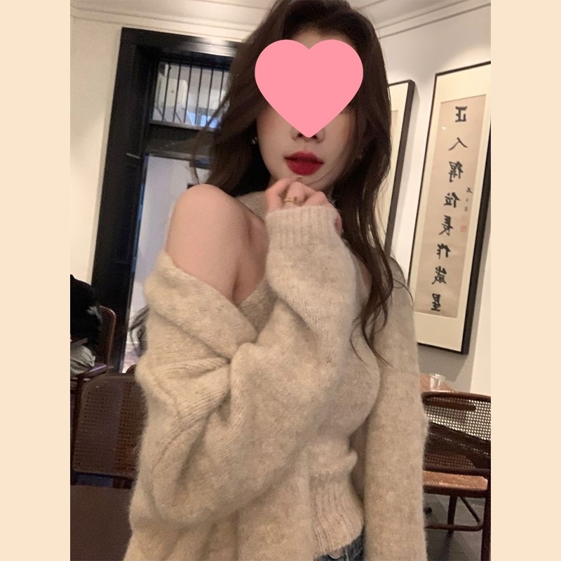 慵懒高级感秋季穿搭红色时尚套装女秋冬毛衣开衫外套背心两件套潮|undefined