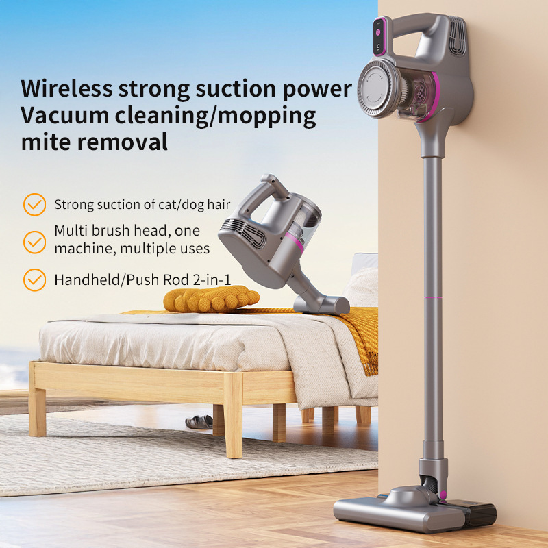 Multifunctional Vacuum Cleaner for Home Use, High Suction Power, High-Power Mite Removal Device, Motorized Handheld Vacuum Cleaner, Lightweight and Wireless