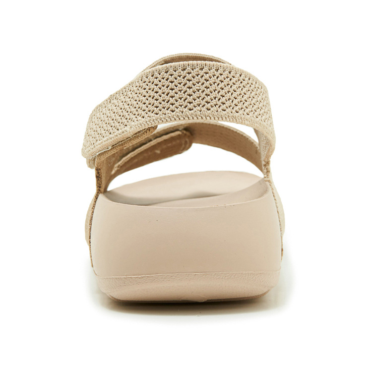 Dép sandal nữ quai chữ V đế mềm, quai dán đi biển — màu đen, màu hồng, màu kaki, màu mơ chi tiết 43