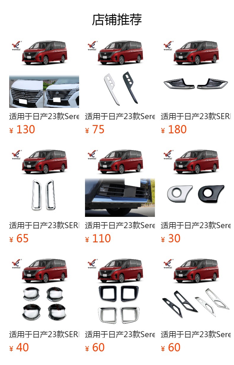 Suitable for Nissan 23 SERENA modified rear window tailgate stainless steel guard plate C28 special trunk trim