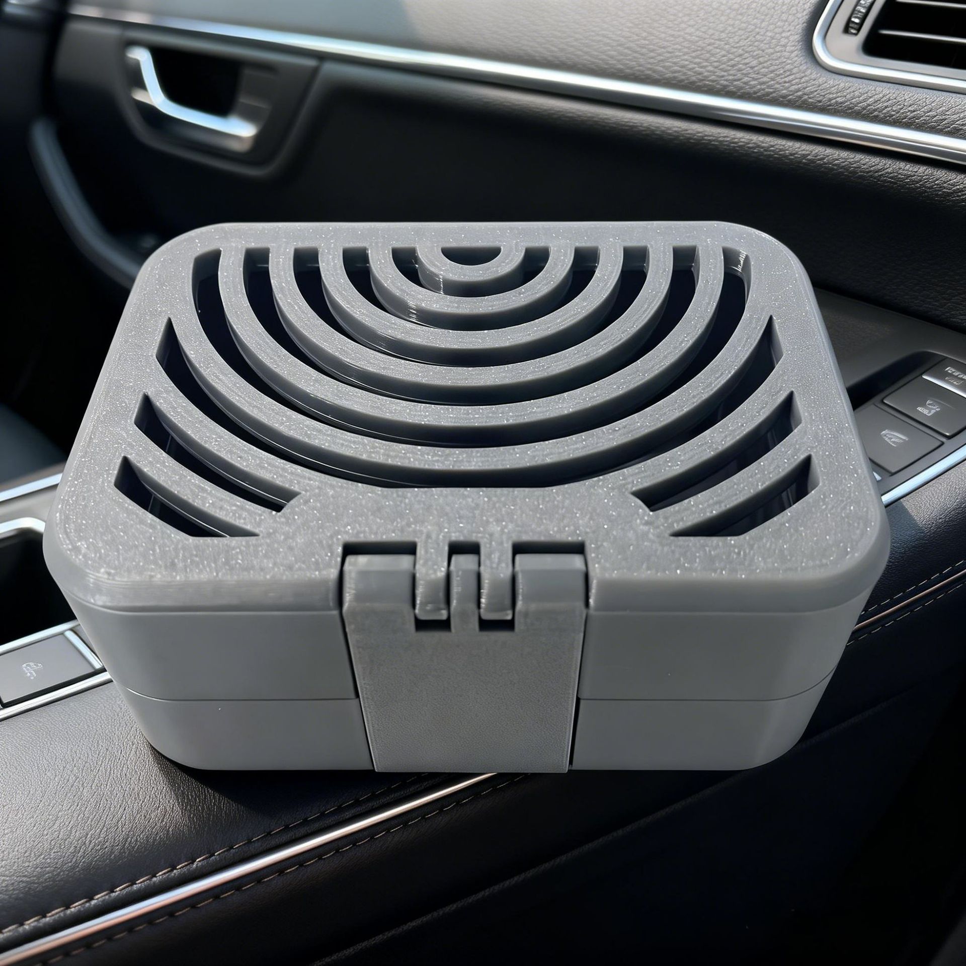 3D-Printed Modern Minimalist Car Fragrance Box, Effectively Removes Odors and Freshens the Car Interior, Compatible with Solid Soap and Balm