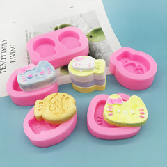 卡通夾心鯛魚燒捏捏模具 KT鯛魚燒 凱蒂貓捏捏樂模具手工DIY翻模